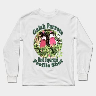 Parrots. Galah Parrots Profile Shot Long Sleeve T-Shirt